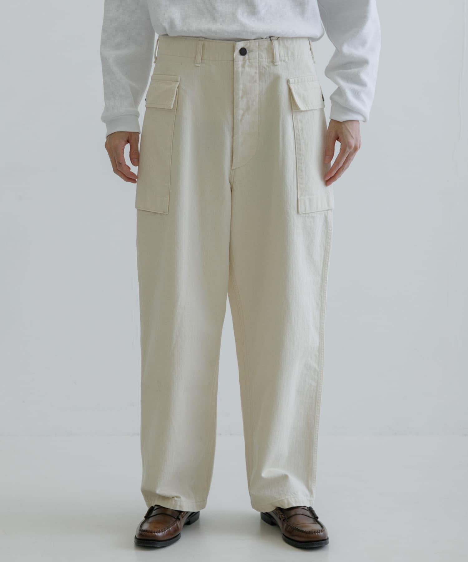 【当店一番人気】 SHIOTA RESEARCH #BELUSHI[UM44-14B003]｜URBAN HBTパンツ M-43 パンツ