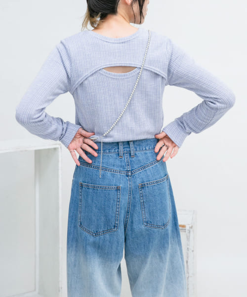 2WAYフロントスリットカットソー