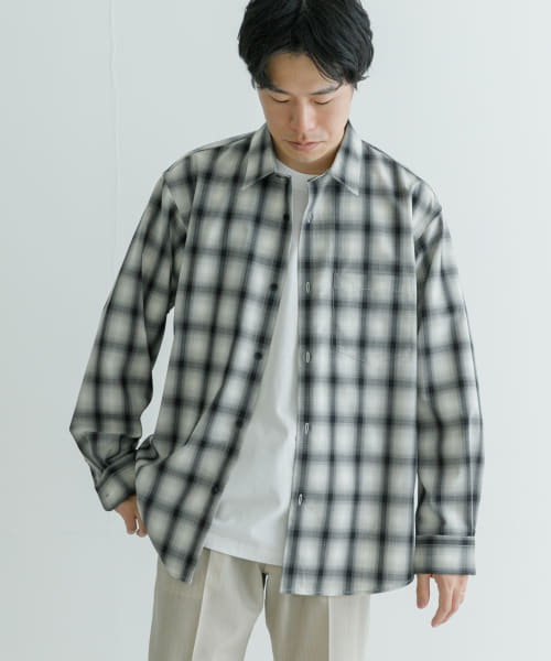 WASHABLEウールレギュラーカラーシャツ