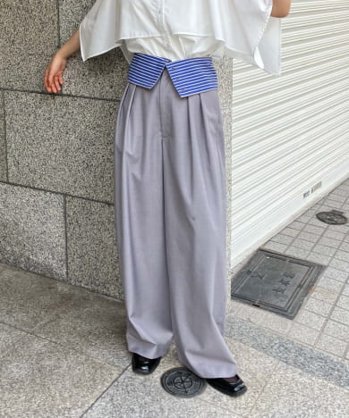 WIDEベルトパンツ
