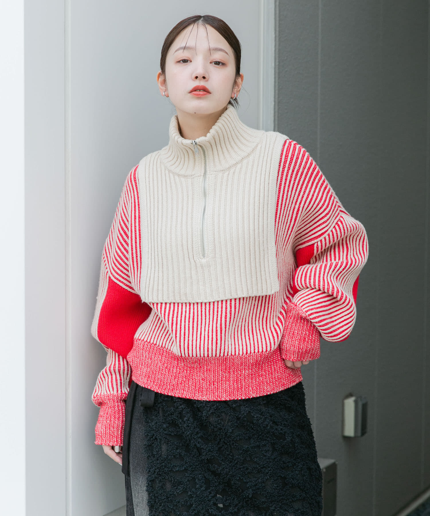 WEB/一部店舗限定カラー』レイヤードハーフZIPニット[KB47-22J010]｜URBAN RESEARCH公式ファッション通販