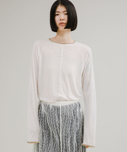 piping sheer t-shirts