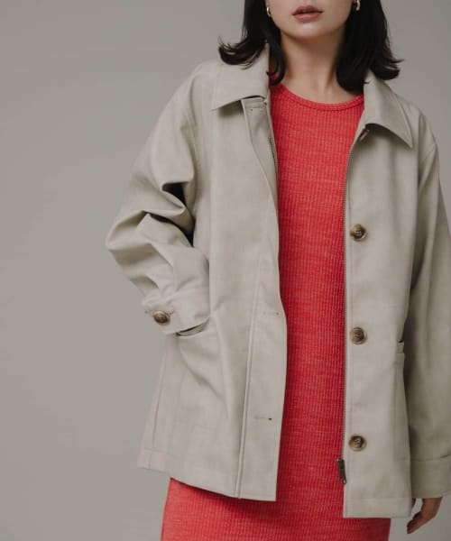[Sonny Label][マットレザージャケットブルゾン]