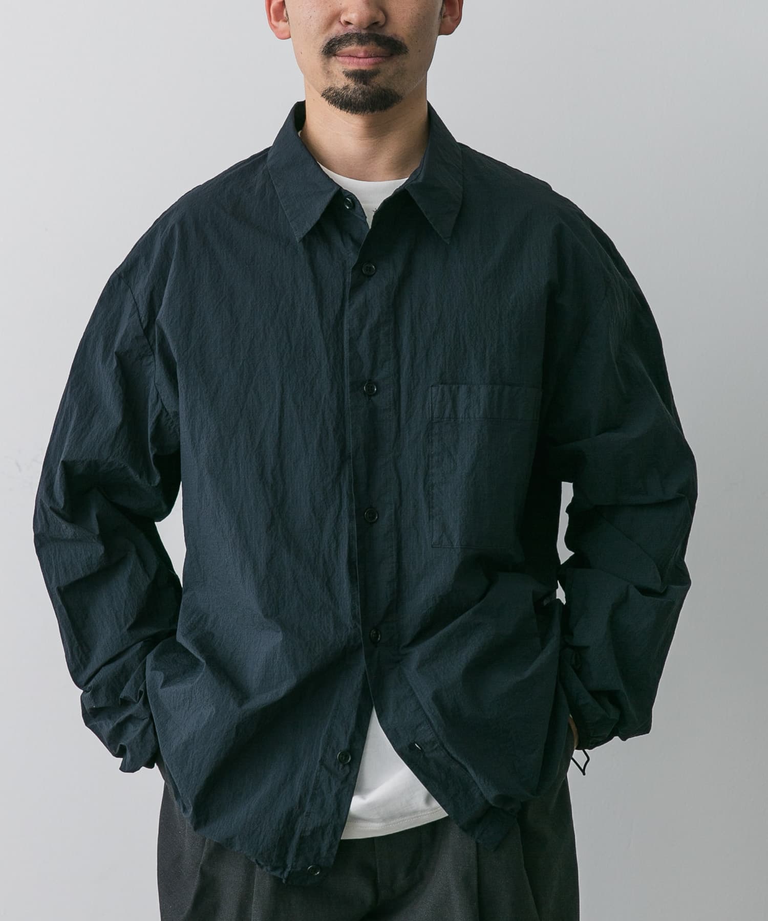 STILL BY HAND Garment-dye shirts blouson[DM46-BL01243PUS STILL BY HAND Garment-dye shirts blouson[DM46-BL01243PUS
