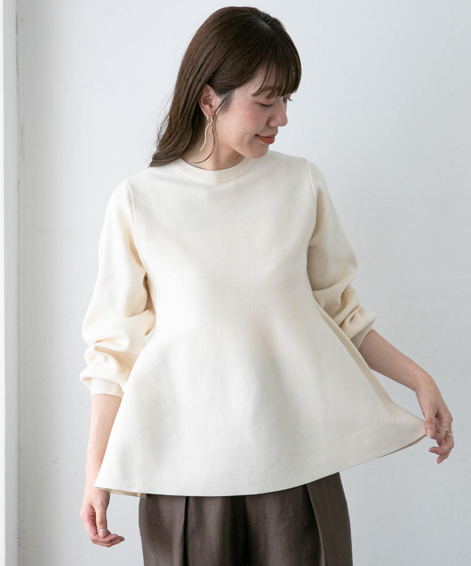 WEB限定』ペプラムニットプルオーバー[LA47-22J901]｜URBAN RESEARCH公式ファッション通販