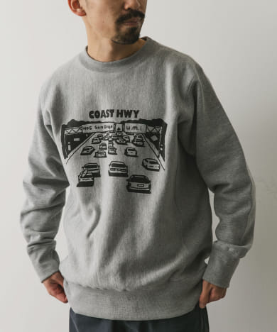 AW96 W< BEARS ラバープリント スウェット トップス