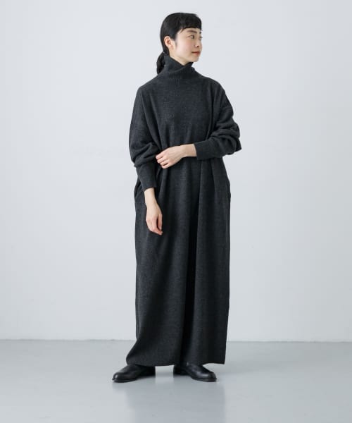 [かぐれ][『2サイズ展開』ラムウールニットワンピース]