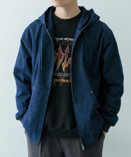 [ITEMS][ジップアップ コットンフードジャケット]