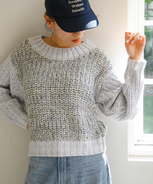 [Sonny Label][ミックスカラーニットプルオーバー]
