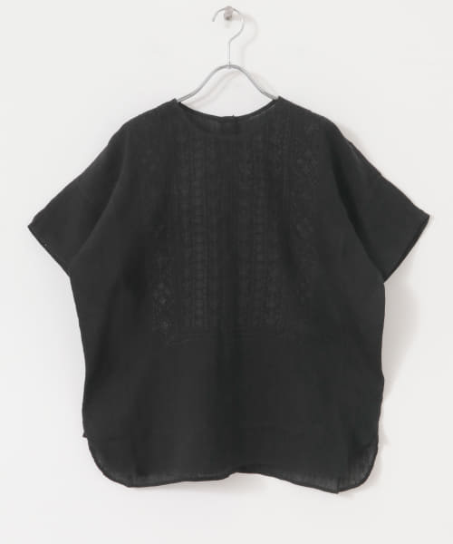 maison de soil　POWER LOOM LINEN EMBSHIRT