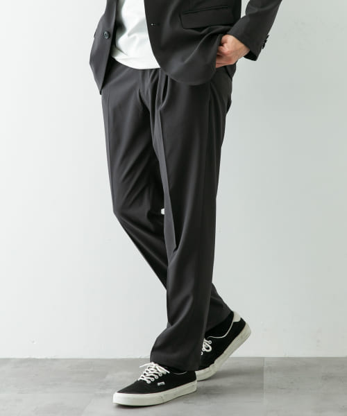 『イージーケア』LIFE STYLE TAILOR　4WAYストレッチポリエステルパンツ