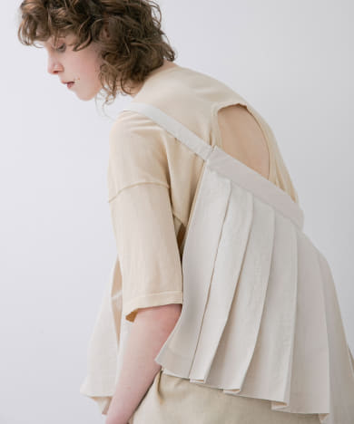 pleats wrap fake skirt