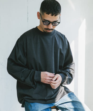 『吸水速乾/イージーケア/接触冷感』クイックドライ ロングスリーブ Tシャツ