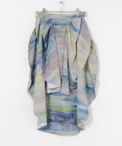 RUMCHE　SEIUN Paint Ruffle Skirt