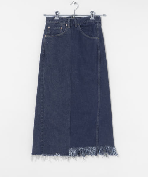 77circa　make long denim skirt
