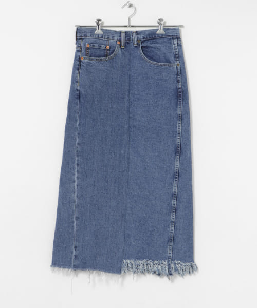 77circa　make long denim skirt