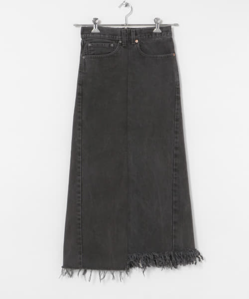 77circa　make long denim skirt