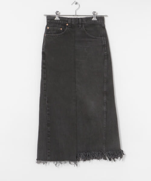77circa　make long denim skirt