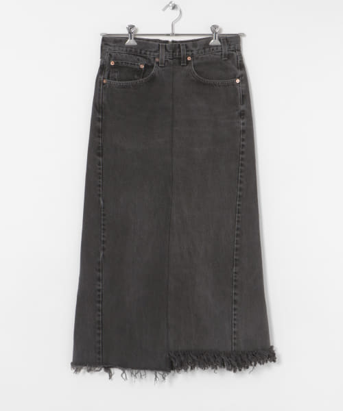 77circa　make long denim skirt