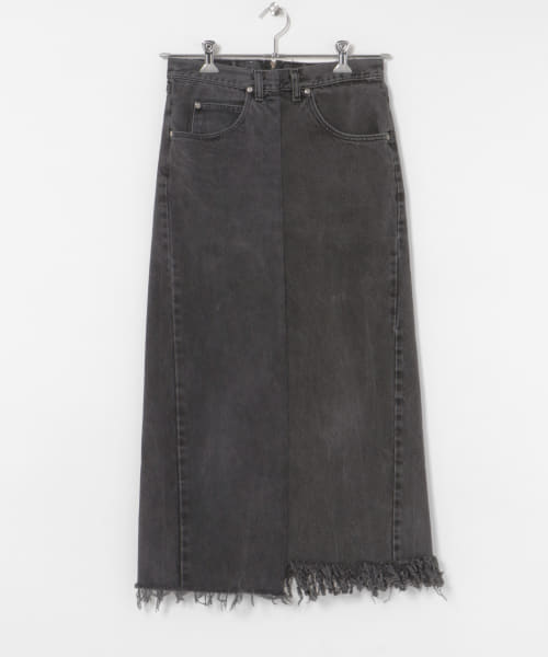77circa　make long denim skirt