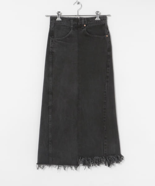 77circa　make long denim skirt