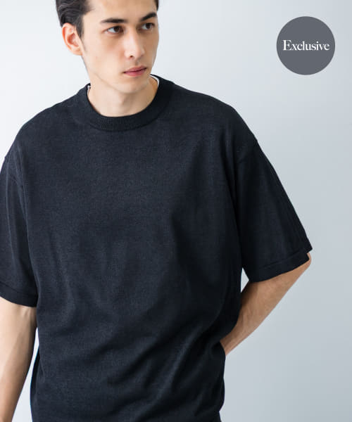 『別注』crepuscule×UR　Washi Knit Short-Sleeve T-shirts
