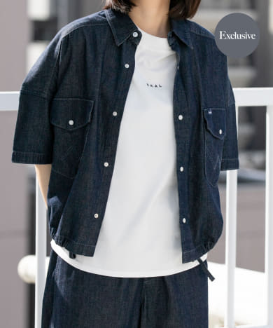 『別注』Wrangler×EKAL　ライトデニムワークシャツ