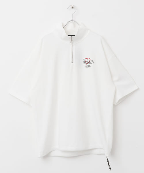 『WEB限定』Mark Gonzales　スタンドハーフZIPドローコードTシャツ