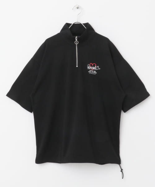 『WEB限定』Mark Gonzales　スタンドハーフZIPドローコードTシャツ