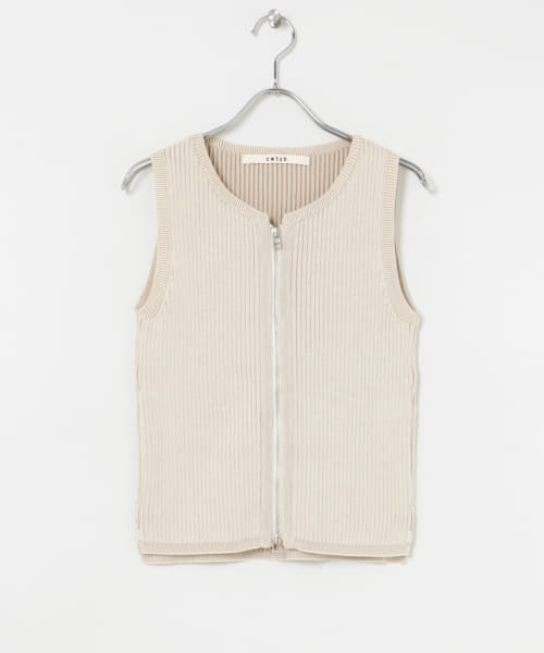 cwtch　SLEEVE LESS ZIPTOPS