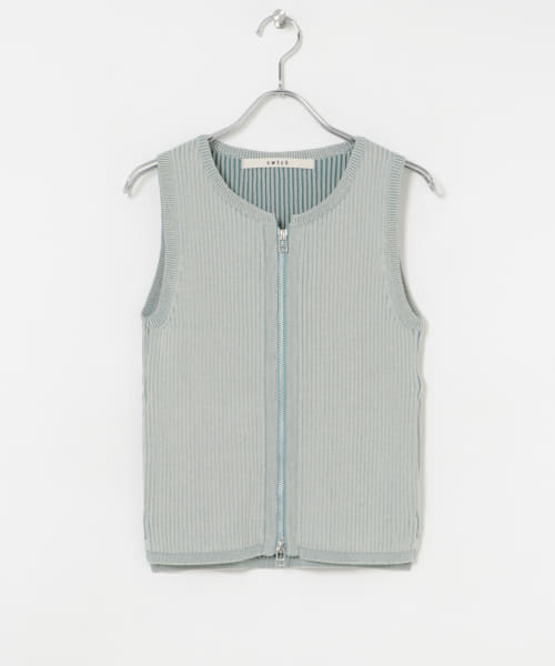 cwtch　SLEEVE LESS ZIPTOPS
