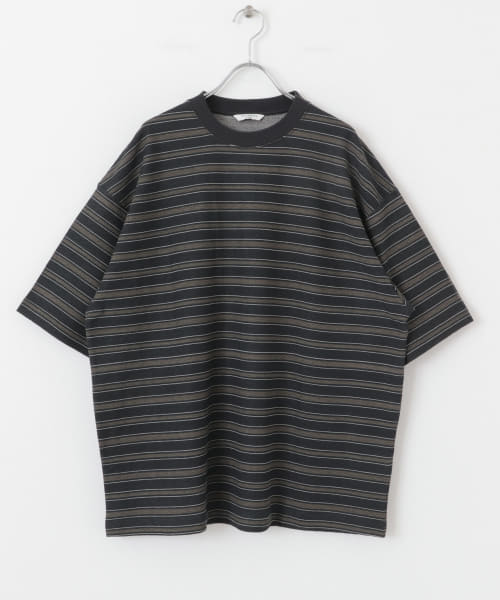 プリントボーダーショートスリーブTシャツ