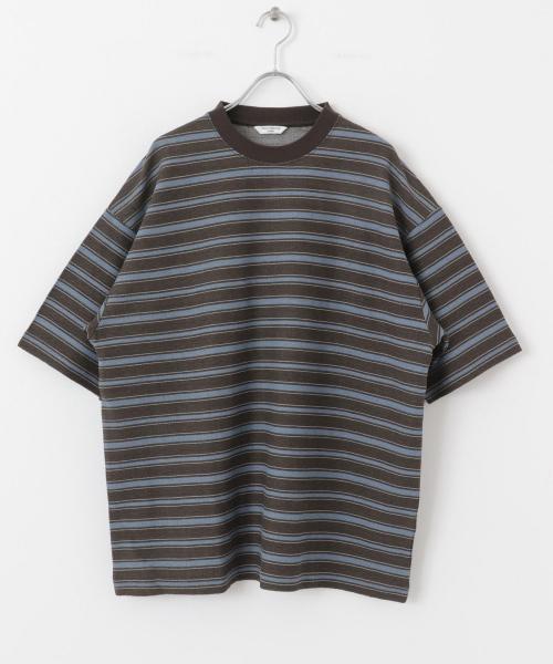 プリントボーダーショートスリーブTシャツ
