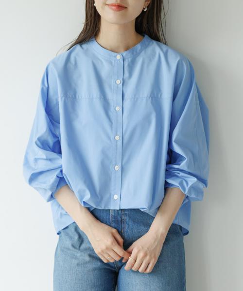 『WEB限定』フロントタックバンドカラーシャツ