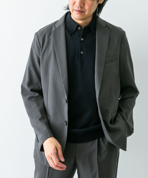 LIFE STYLE TAILOR　メランジトロストレッチジャケット