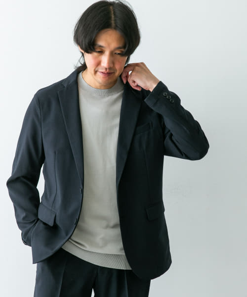 LIFE STYLE TAILOR　メランジトロストレッチジャケット
