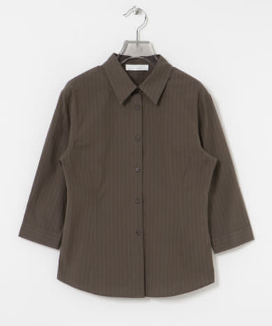 AMOMENTO　STRIPE HALF SLEEVE SHIRTS
