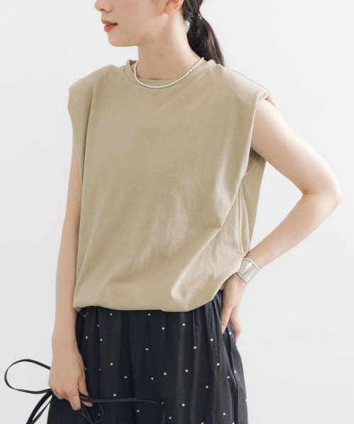 ショルダーパッドカットソー