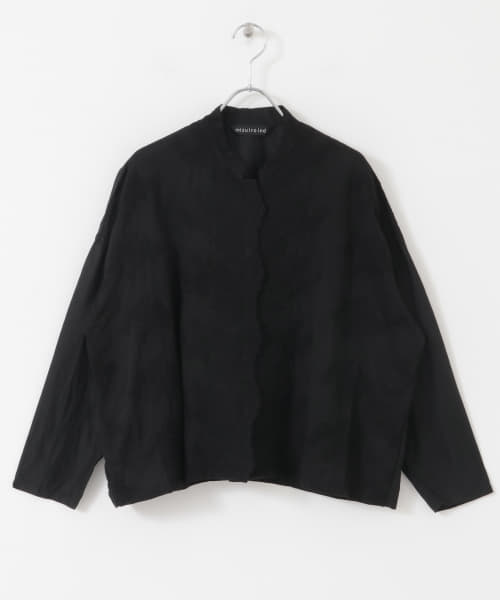 mizuiro ind　lacestandcollar wideshirts