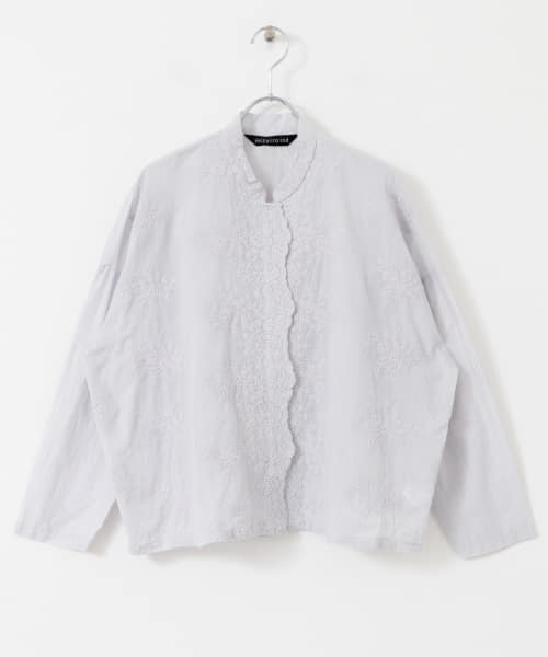 mizuiro ind　lacestandcollar wideshirts