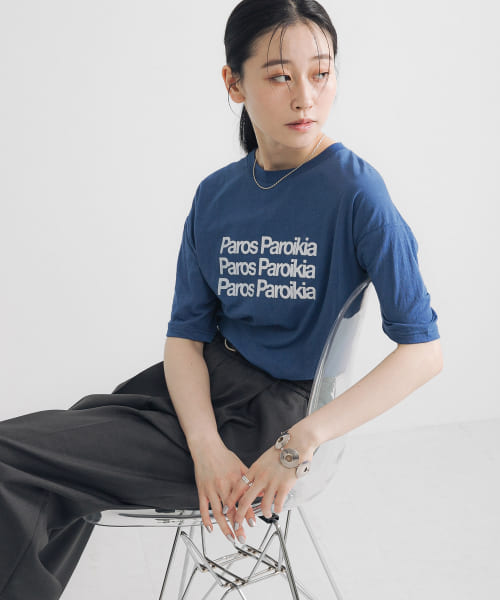 シアープリントカラーTシャツ