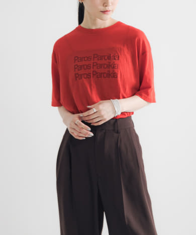 シアープリントカラーTシャツ