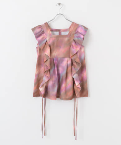 cwtch　PRINT FRILLS TUNIC