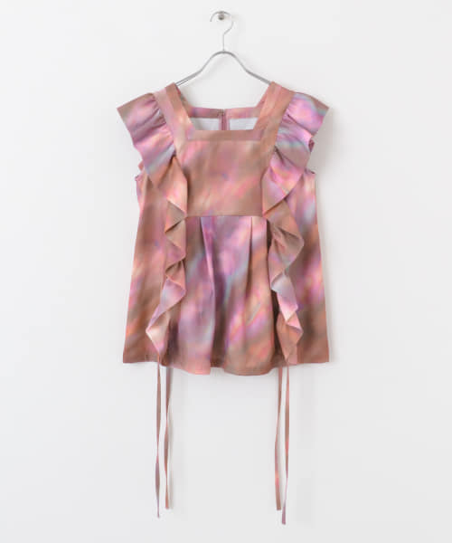 cwtch　PRINT FRILLS TUNIC
