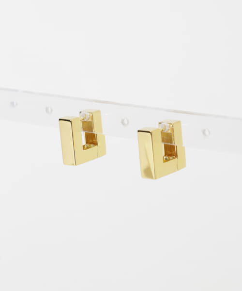 TOM WOOD　Square Hoops Small Gold