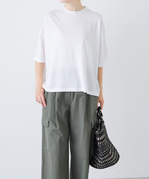 ハイツイストコットン半袖Tシャツ