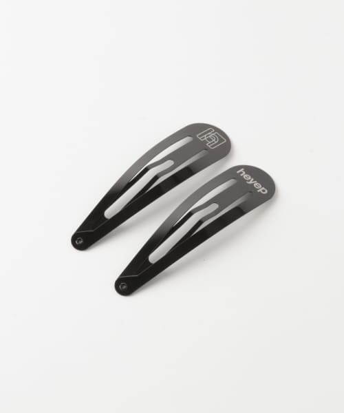 heyep　Logo Emblem Hair Clip 2P Set