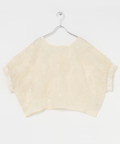 TORRAZZO DONNA　Botanical pattern spangle blouse