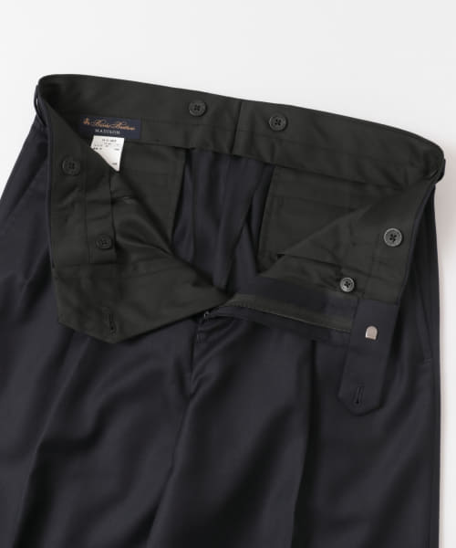 Madison Fit Pleat-Front Wool Trousers 56700-UM96: Navy Madison Fit Pleat-Front Wool Trousers 56700-UM96: Navy