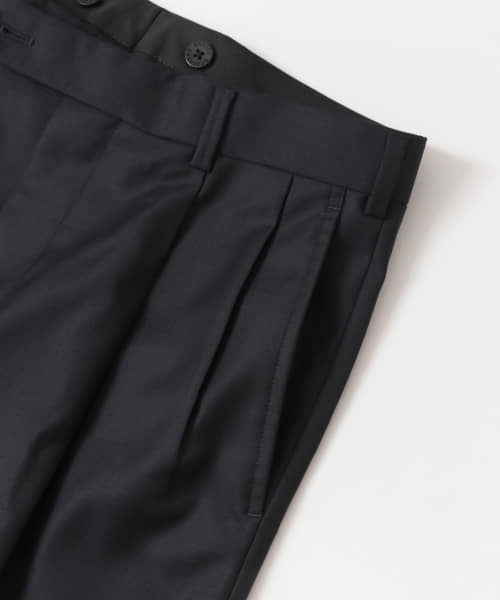 Madison Fit Pleat-Front Wool Trousers 56700-UM96: Navy Madison Fit Pleat-Front Wool Trousers 56700-UM96: Navy